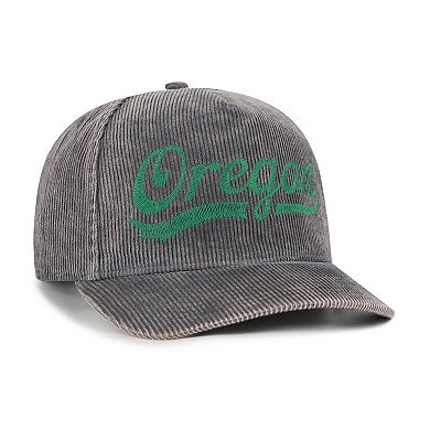 Men's '47 Gray Oregon Ducks Reclaim Snow Wash Corduroy Hitch Adjustable Hat