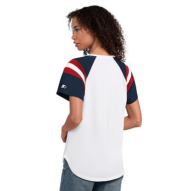 Women's Starter White Boston Red Sox Game On Notch Neck T-Shirt