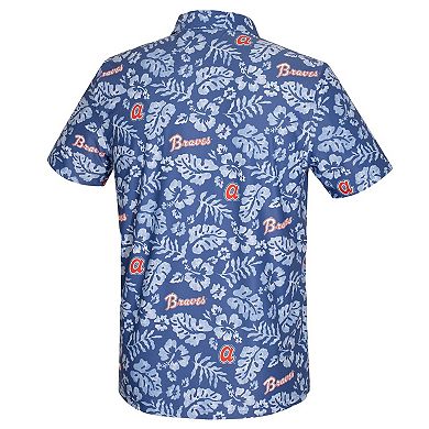 Men's Reyn Spooner Blue Atlanta Braves Cooperstown Pua Performance Polo