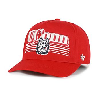 Men's '47 Red UConn Huskies Script Fade Hitch Adjustable Hat