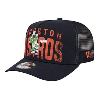 Youth New Era Navy Houston Astros Logo Fade A-Frame 9FIFTY Snapback Hat
