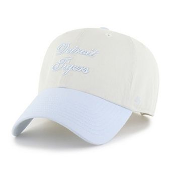 Women's '47 White/Light Blue Detroit Tigers Gelato Two-Tone Clean Up Adjustable Hat