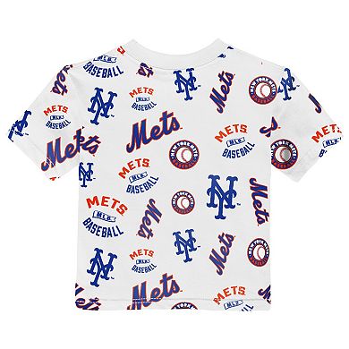 Toddler Outerstuff White New York Mets Run Down T-Shirt