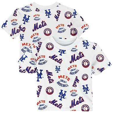 Toddler Outerstuff White New York Mets Run Down T-Shirt