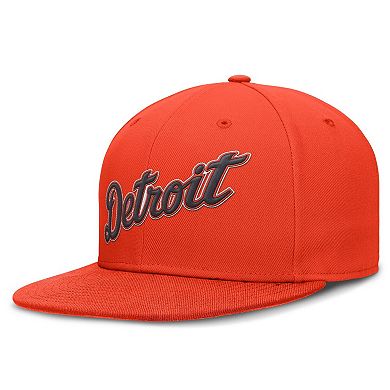 Men's Nike Orange Detroit Tigers Wordmark Dri-FIT Round Bill True Fitted Hat