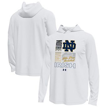 Men's Under Armour White Notre Dame Fighting Irish Unity Shooting Long Sleeve Hooded T-Shirt