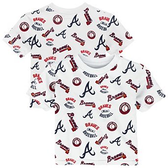 Toddler Outerstuff White Atlanta Braves Run Down T-Shirt