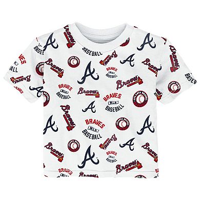 Toddler Outerstuff White Atlanta Braves Run Down T-Shirt