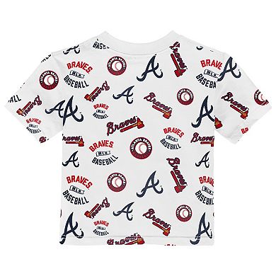 Toddler Outerstuff White Atlanta Braves Run Down T-Shirt