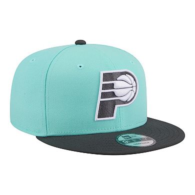 Men's New Era Turquoise/Charcoal Indiana Pacers Color Pack Two-Tone 9FIFTY Snapback Hat