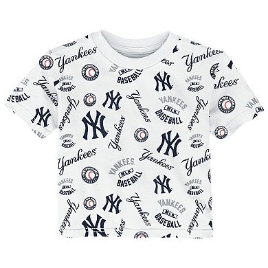 Toddler Outerstuff White New York Yankees Run Down T-Shirt