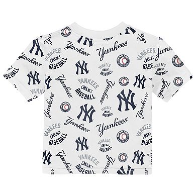 Toddler Outerstuff White New York Yankees Run Down T-Shirt