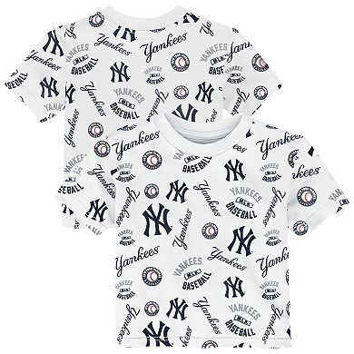 Toddler Outerstuff White New York Yankees Run Down T-Shirt