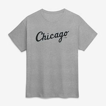 Men's Logo Athletic Heather Gray Chicago White Sox Wordmark T-Shirt