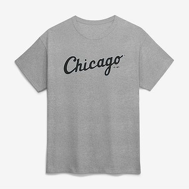 Men's Logo Athletic Heather Gray Chicago White Sox Wordmark T-Shirt