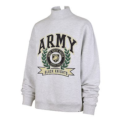 Women's '47 Gray Army Black Knights Laurel Arch Mock Neck Sweatshirt