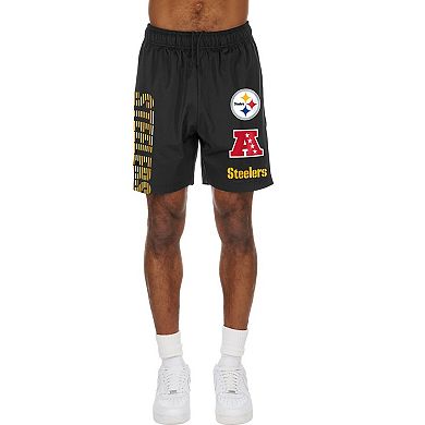 Men's New Era Black Pittsburgh Steelers Match Shorts