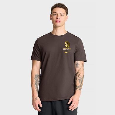 Men's Nike Brown San Diego Padres Primetime 2-Hit T-Shirt