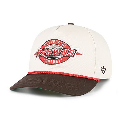 Men's '47 Natural Cleveland Browns Frame Out Two Tone Hitch Adjustable Hat
