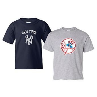 Youth Soft as a Grape Navy/Gray New York Yankees Cooperstown 2-Pack T-Shirt Set