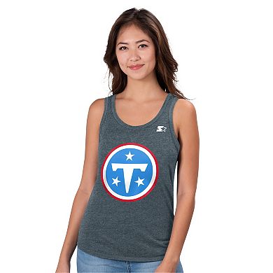 Women's Starter Heather Gray Tennessee Titans Playoff Tri-Blend Tank Top