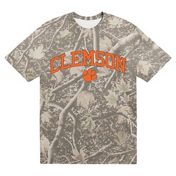 Men's Uscape Apparel Camo Clemson Tigers Back Bay Heavyweight T-Shirt