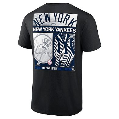 Men's Profile Black New York Yankees Big & Tall Two-Sided Graphic T-Shirt