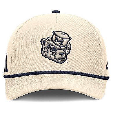 Unisex Nike Natural Michigan Wolverines Legacy Vintage Rope Rise Adjustable Hat