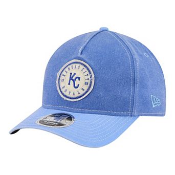 Men's New Era Royal/Light Blue Kansas City Royals Felt M-Crown A-Frame 9FORTY Adjustable Hat