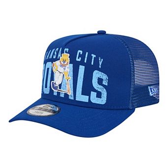 Youth New Era Royal Kansas City Royals Logo Fade A-Frame 9FIFTY Snapback Hat