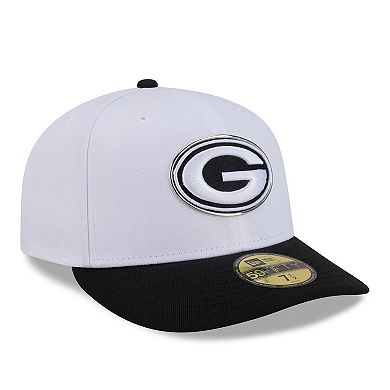 Men's New Era White/Black Green Bay Packers 2026 NFL Draft Pre-Curved 59FIFTY Fitted Hat