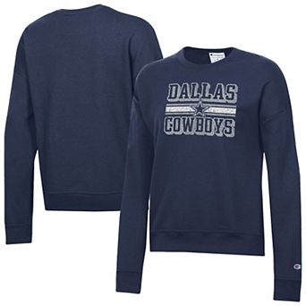 Women's Champion Navy Dallas Cowboys Powerblend Fleece Sweatshirt