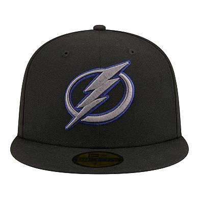 Men's New Era Black Tampa Bay Lightning Color Pop 59FIFTY Fitted Hat