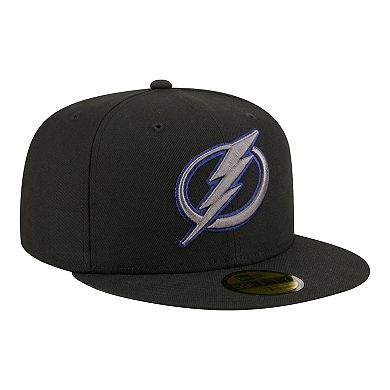 Men's New Era Black Tampa Bay Lightning Color Pop 59FIFTY Fitted Hat