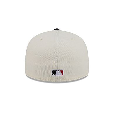 Men's New Era Cream/Black Cincinnati Reds Bullpen Cart 59FIFTY Fitted Hat