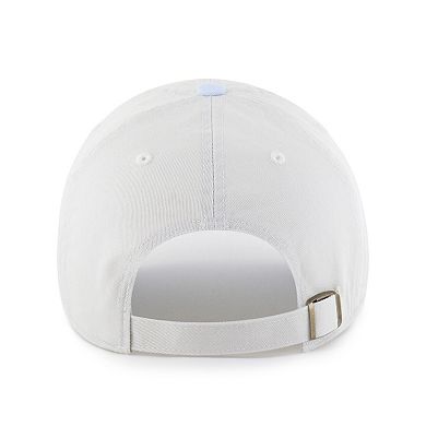 Women's '47 White/Light Blue Los Angeles Angels Gelato Two-Tone Clean Up Adjustable Hat