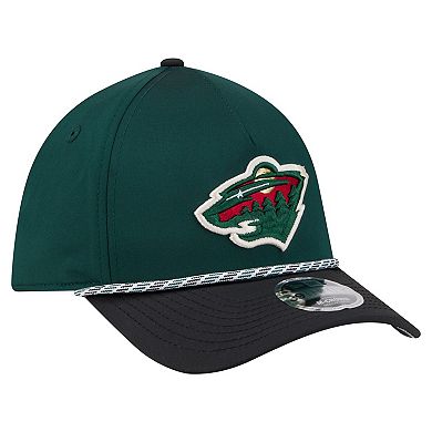 Men's New Era Green/Black Minnesota Wild 39THIRTY Two-Tone Featherweight M-Crown Flex Hat