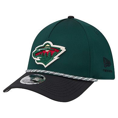 Men's New Era Green/Black Minnesota Wild 39THIRTY Two-Tone Featherweight M-Crown Flex Hat