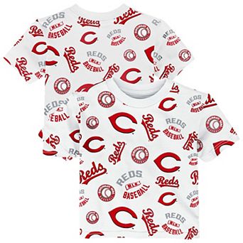 Toddler Outerstuff White Cincinnati Reds Run Down T-Shirt