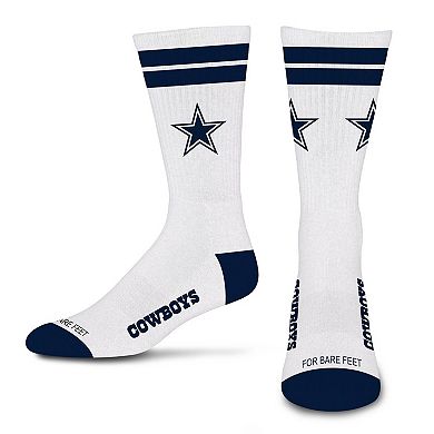 Unisex For Bare Feet Dallas Cowboys Stripe Crew Socks