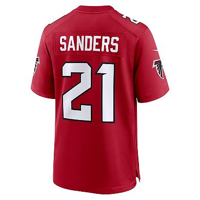 Men's Nike Deion Sanders Red Atlanta Falcons Retired Player Game Jersey