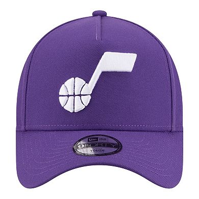 Youth New Era Purple Utah Jazz 9FORTY A-Frame Adjustable Hat