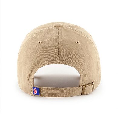 Men's '47 Khaki Detroit Pistons Logo Clean Up Adjustable Hat