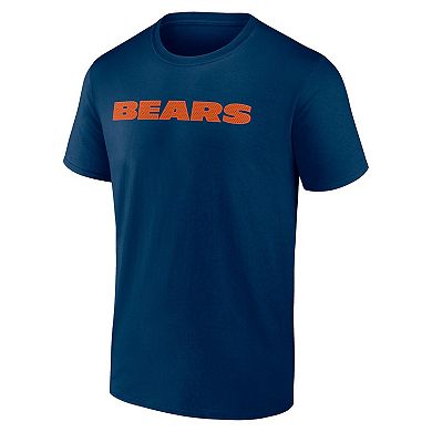 Men's Logo Athletic Navy Chicago Bears #1 Dad Jersey T-Shirt