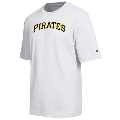Men's Champion White Pittsburgh Pirates All Star Arched Chenille Wordmark T-Shirt