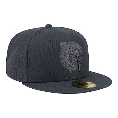 Men's New Era Charcoal Boston Celtics Tonal Color Pack 59FIFTY Fitted Hat