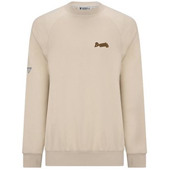 Men's Levelwear Khaki Atlanta Braves Connect Logo Sweatshirt