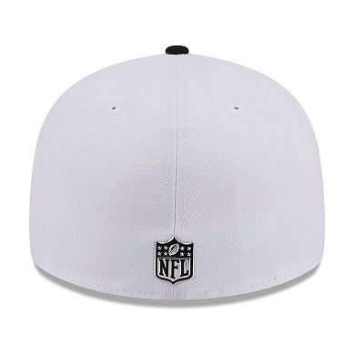 Men's New Era White/Black Baltimore Ravens 2026 NFL Draft Pre-Curved 59FIFTY Fitted Hat