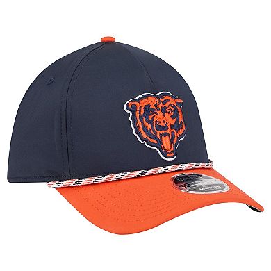 Men's Navy/Orange Chicago Bears Rope M-Crown A-Frame 39THIRTY Flex Hat