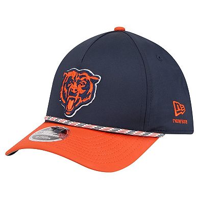 Men's Navy/Orange Chicago Bears Rope M-Crown A-Frame 39THIRTY Flex Hat